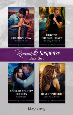 Suspense Box Set May 2025/Colton's Vow/Hunted Through Italy/Conard County Secrets/Desert Pursuit by Charlene Parris from HarperCollins Publishers Australia Pty Ltd in General Novel category