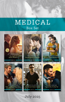Medical Box Set July 2025/One Night To Sydney Wedding/Second Chance In Santiago/ER Doc's South Pole Reunion/Their Accidental Vegas Vows/The Doctor' by Juliette Hyland from HarperCollins Publishers Australia Pty Ltd in Romance category