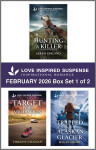 Love Inspired Suspense February 2026 Box Set 1 of 2/Hunting A Killer/Target For Abduction/Trapped On The Alaskan Glacier - text