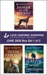 Love Inspired Suspense June 2026 Box Set - 1 of 2/Danger In The Rockies/Texas Cowboy Protector/Survival In The Mountains - text