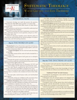 Systematic Theology Laminated Sheet by Erik Thoennes from HarperCollins Christian Publishing in Religion category
