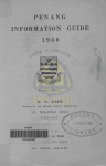 PENANG INFORMATION GUIDE 1960 - text